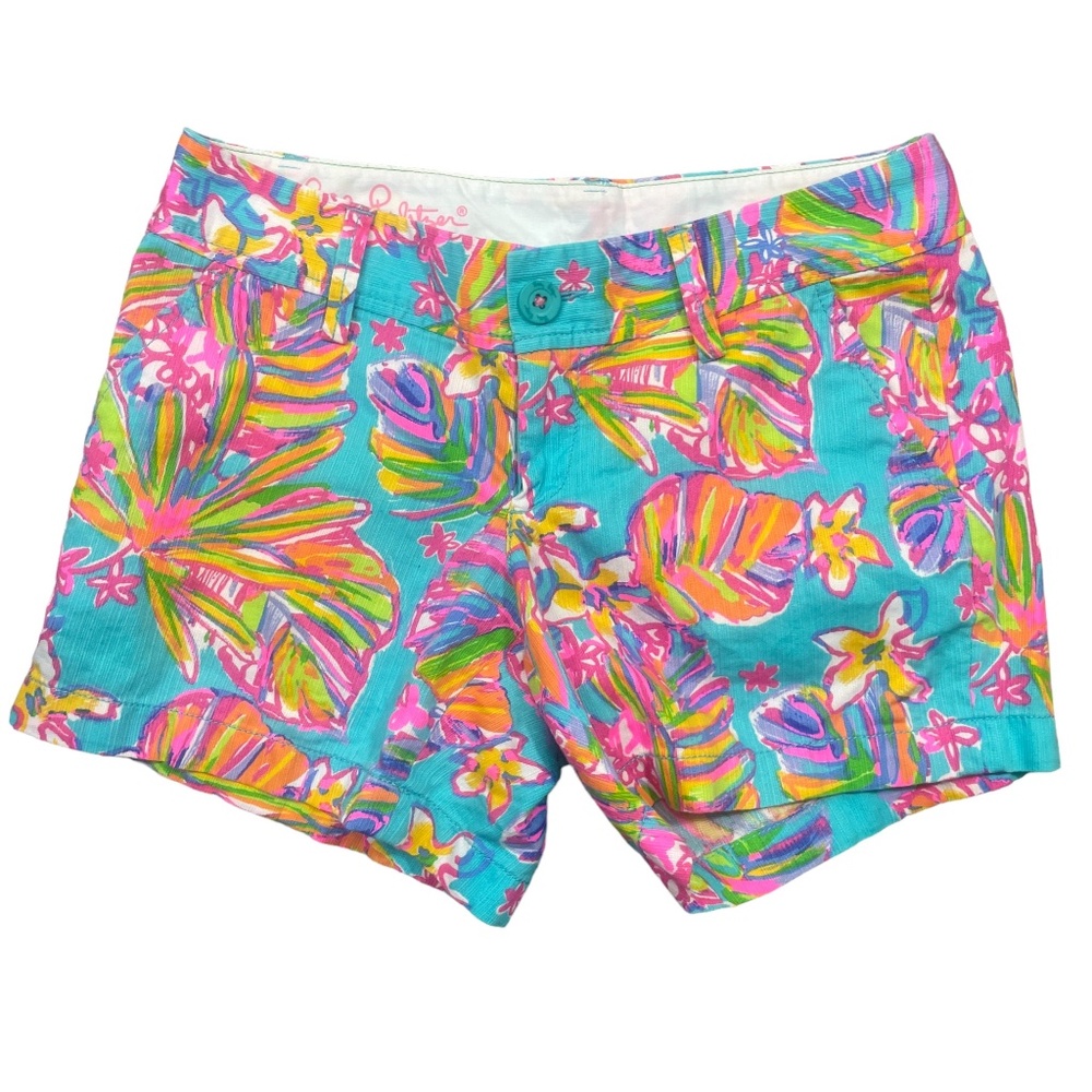 Lilly Pulitzer‎ 0 Callahan Short Pockets Zipper 100% Cotton